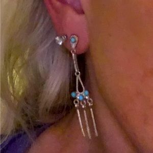 Turquoise sterling silver earrings